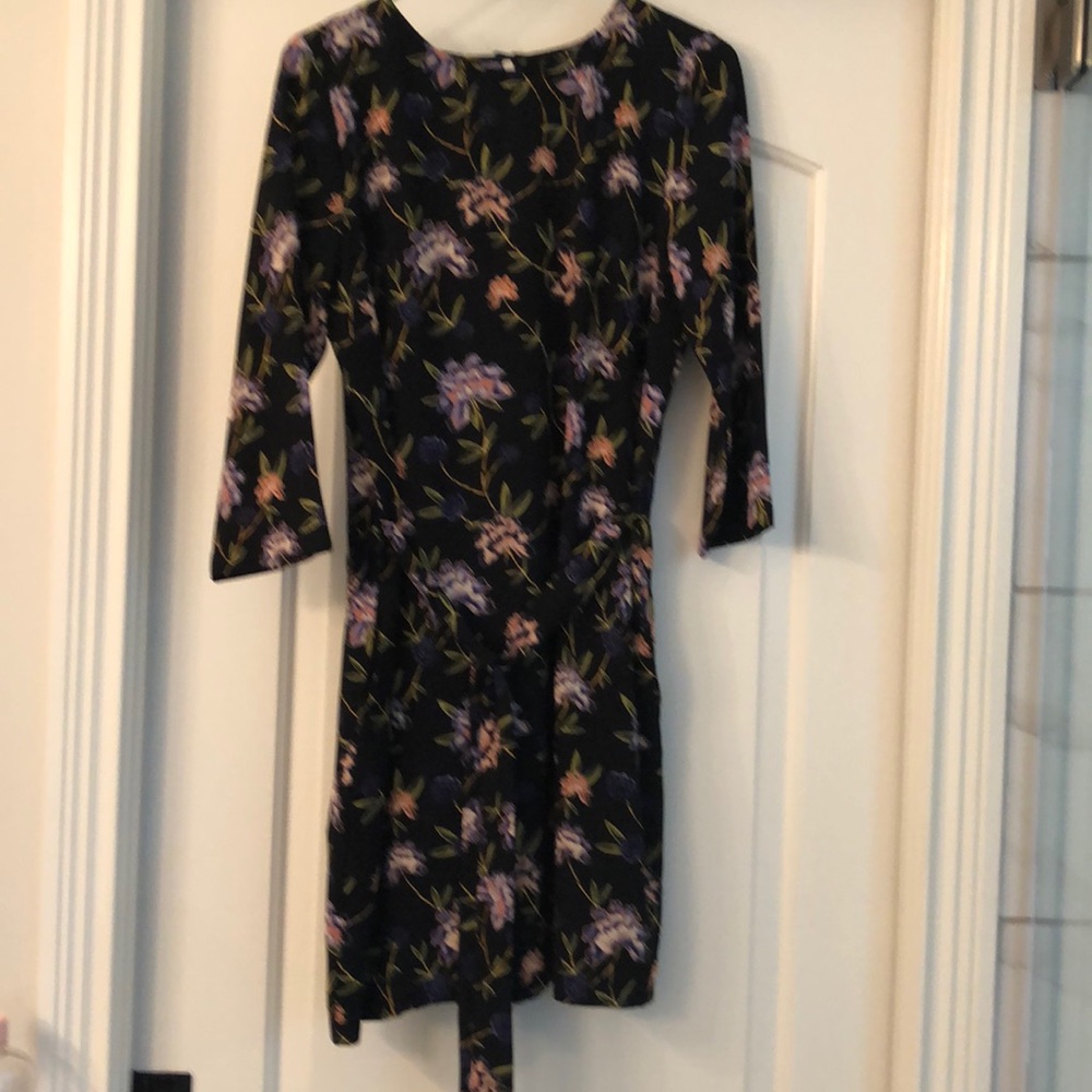 H&M navy floral dress